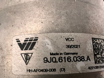 TLUMIČ PNEUMATICKÝ PŘEDNÍ PRAVÝ PORSCHE TAYCAN 9J0616038A