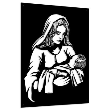 OBRAZ AŻUROWY DEKORACJA ŚCIENNA PANEL MATKA BOSKA