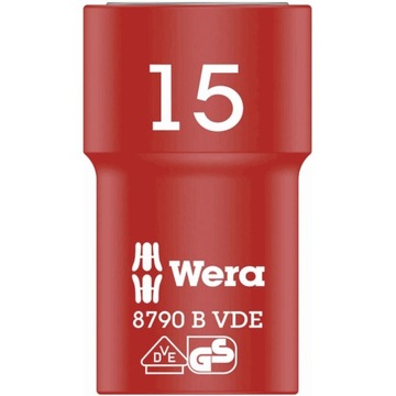 WERA nasadka VDE 15 mm 3/8 cala izolowana Zyklop 8790 B 05004959001