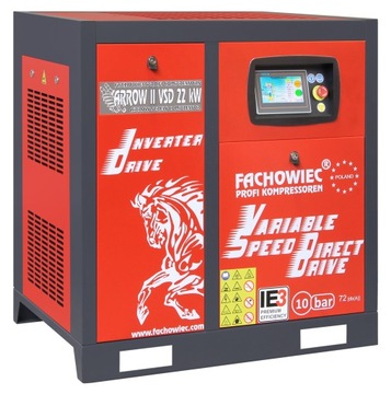 Kompresor sprężarka śrubowa ARROW VSD 22 kW 3000 L