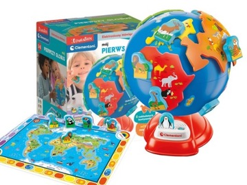 MÓJ PIERWSZY GLOBUS INTERAKTYWNY zabawka edukacyjna dla dzieci 3-6 lat
