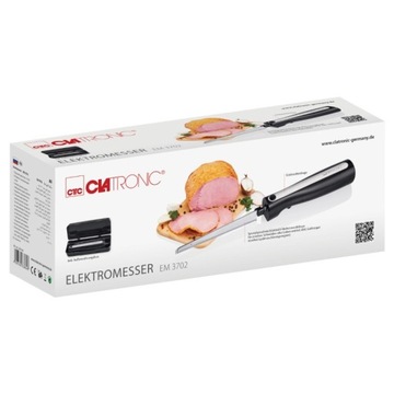 NÓŻ ELEKTRYCZNY DO KROJENIA CHLEBA KEBABA GYROSA INOX ZE STALI CLATRONIC