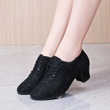 Baleriny 5cm Cekinowe buty do tańca na obcasie B237-159