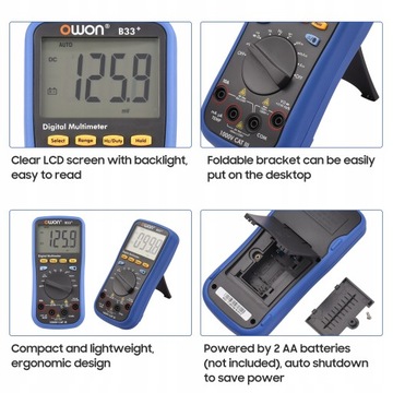 OWON B33 Цифровой мультиметр BT с автономной записью