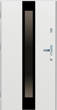 Drzwi wejściowe 72mm SI4 BLACK biały 90 LEWE