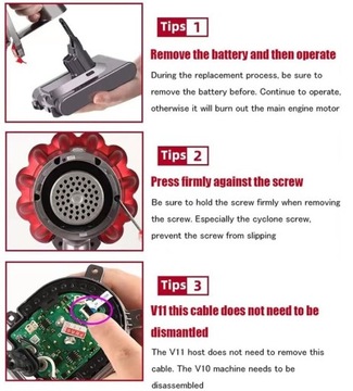 УСИЛЕННАЯ КНОПКА ПУСКОВОГО ПЕРЕКЛЮЧАТЕЛЯ ДЛЯ DYSON V10 V11 SV12 SV14 + ОТВЕРТКА