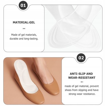 Women's Shoes Insoles High Heels Clear