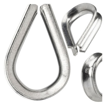 KAUSZA ŁEZKA NIERDZEWNA DO LINY STALOWA KWASOODPORNA 3 MM SERCÓWKA 1 SZTUKA