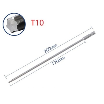 1/6 sztuk wkrętak Bit 200mm magnetyczny Torx S2 ze