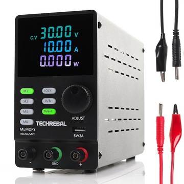 ZASILACZ LABORATORYJNY Techrebal SPPS-3010D 30V 10A USB PAMIĘĆ PRECYZYJNY