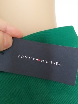 TOMMY HILFIGER KOSZULKA POLO MĘSKA XXL ZIELONA