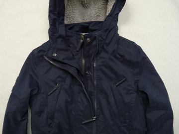 SUPERDRY Microfibre Snorkle Windparka granatowa damska kurtka parka S