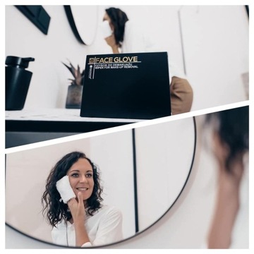 RAYPATH Mięka Rękawica do demakijażu twarzy 2 szt.