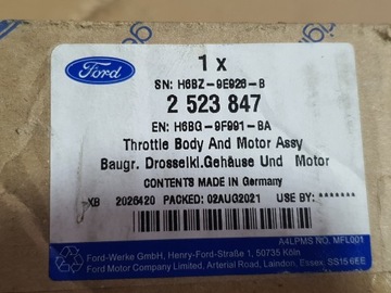 FORD FIESTA MK8 1.0 PRZEPUSTNICA H6BG-9F991-BA