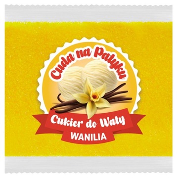 Cukier Do Waty Cukrowej Kolorowy do Maszyny Smakowy WANILIOWY Wanilia 100g