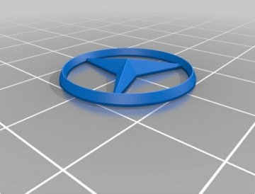 Логотип Mercedes на крышке двигателя Звезда 60 мм.