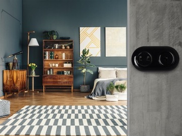 ВЫКЛЮЧАТЕЛЬ LOFT RETRO ЧЕРНЫЙ JLM БЕЗ РАМКИ