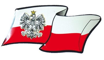 Naklejka na samochód auto ALU PL z godłem flaga