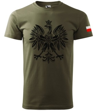 KOSZULKA PATRIOTYCZNA ORZEŁ POLSKA FLAGA WOJSKOWA