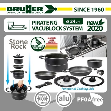 ТУРИСТИЧЕСКИЕ ГОРШКИ BRUNNER PIRATE NG 7 + 1 Ø 24