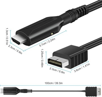 Адаптер для адаптера PS1/PS2 на HDMI, конвертер HD-видео для игровых консолей,