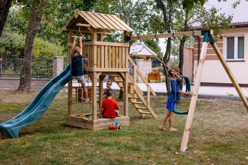 PLAC ZABAW Domek Zjeżdżalnia Huśtawka PRODUCENT !!