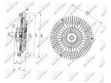NRF 49617 SPOJKA VENTILÁTOR CHLAZENÍ