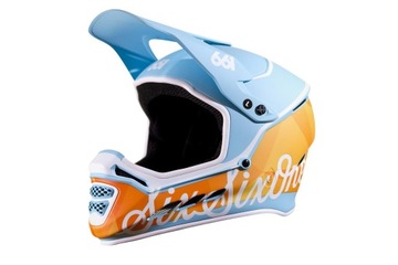 SisSixOne 661 RESET GEO BLORANGE MIPS Kask rowerowy fullface błękitno-pomar