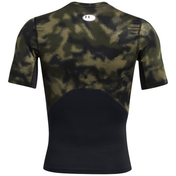 Koszulka termoaktywna Under Armour HeatGear Printed - Marine OD Green XXL