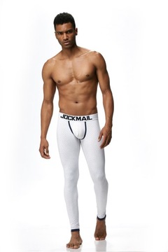 Legginsy, kalesony Jockmail L, białe w kropki