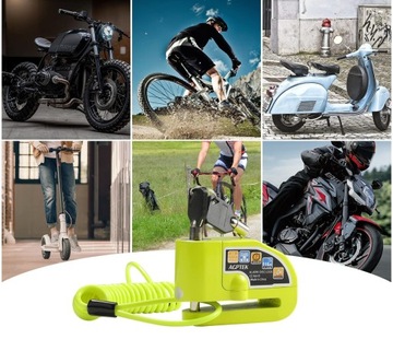 Замок тормозного диска с сигнализацией для мотоциклов и велосипедов. Водонепроницаемый.