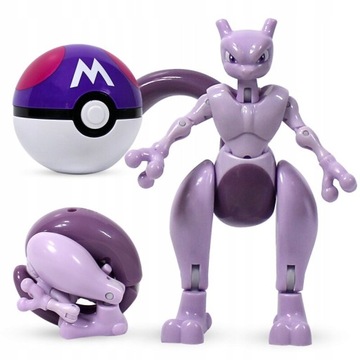 MORFUJĄCA KULA SKŁADANA FIGURKA POKEMON MEWTWO KOLEKCJONERSKIE ZESTAW