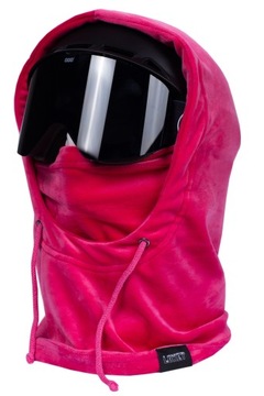 Kominiarka welur na kask snowboard narty róż