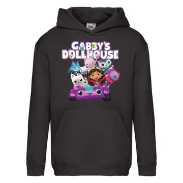 BLUZA KOCI DOMEK GABI Z KAPTUREM 128 cm 7-8 LAT