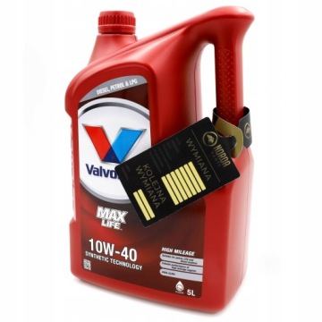 Valvoline MaxLife 10w40 5л Синтетическое моторное масло