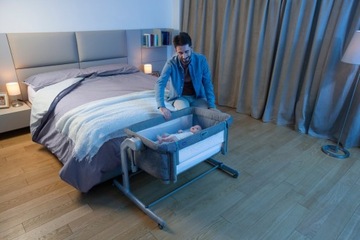Приставная кровать Next2Me Magic EVO Chicco Grey Mist