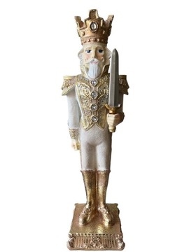 figurka dziadek do orzechów złoty glamour duży 39 cm