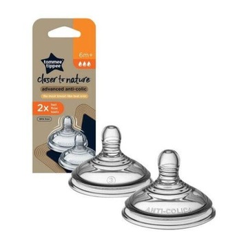 TOMMEE TIPPEE Zestaw smoczków Advanced Anti Colic - FAST FLOW +6m