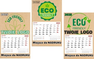 ЭКО ОДИН ЧАСТНЫЙ Календарь 2025 с НАПЕЧАТКОЙ ЛОГОТИПА КОМПАНИИ - 25 шт.