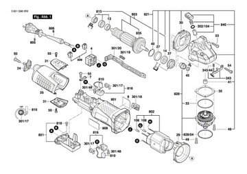КОМПЛЕКТ ПЕРЕДАЧ BOSCH GWS 17-125 CIE GWS 19-125 CIE GWS 1400 1607000D62