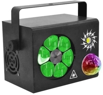 LIGHT4ME PARTY BOX С ЭФФЕКТОМ ДИСКО СВЕТОДИОДНЫЙ ШАР ЛАЗЕР СТРОБОСКОП ГОБО