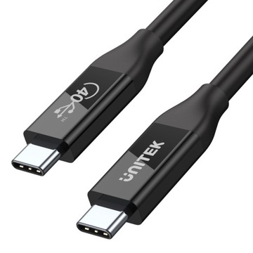 UNITEK C14100BK przewód USB-C do USB-C 4.0 PD 100W 40 Gbps 8K 0,8 m
