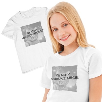 Koszulka dziecięca z własnym nadrukiem grafiką zdjęciem Personalizowana 122