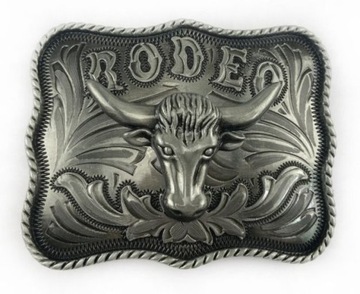 RODEO BYK klamra duża stare srebro western