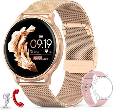 Nemheng Smartwatch damski złoty Wodoodporny Android iOS