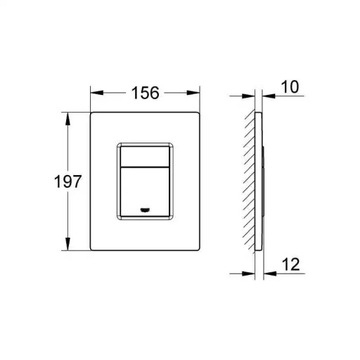 Кнопка смыва Grohe Skate Cosmopolitan черный матовый 38732KF0