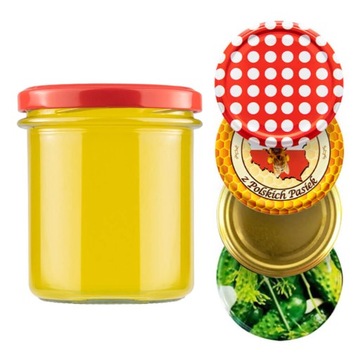 5x SŁOIKI 350 ML MIÓD MIĘSO PASZTET PRZETWORY ŚWIECZKI SŁOIK PROSTY RANT