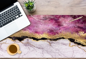 Модный защитный коврик 120х60 для письменного стола Pink Marble.
