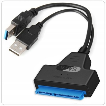 АДАПТЕР АДАПТЕР 2X USB 3.0 2.0 SATA 2.5 HDD SSD DVD 5 ГБ/с