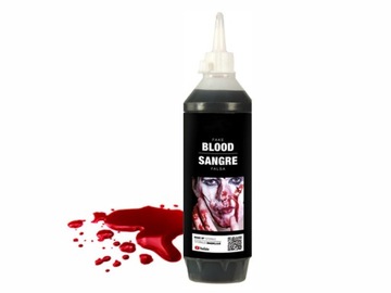 Sztuczna krew 450 ml Wampira fake blood FX haloween w butelce z dozownikiem